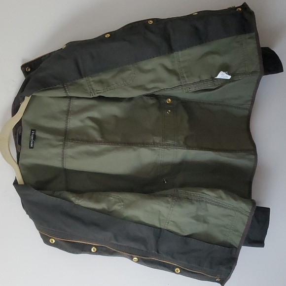 J.Crew Women's Jacket Size Small Army Green Waxed - Picture 8 of 9